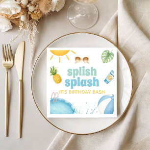 Splish Splash Summer Birthday Napkins
