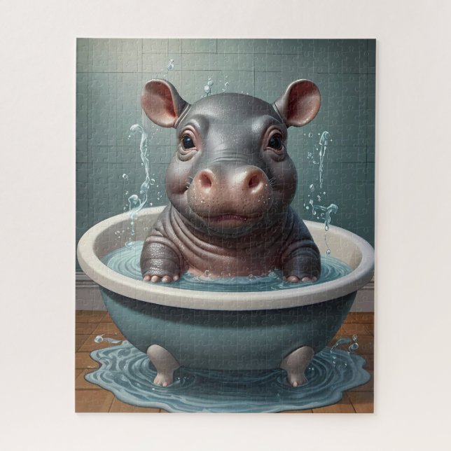 Splish Splash, Time for Pet & Funny Animal Baths Jigsaw Puzzle (Vertical)