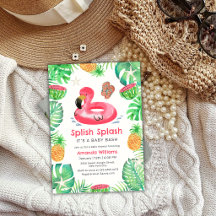 Splish Splash Tropical Beach Pool Baby Shower 