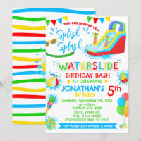 Splish Splash Waterslide Birthday Primary Color
