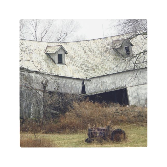 Split Barn  Metal Print (Front)