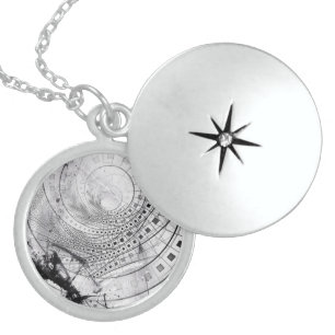 Split, Blasted, and Shattered Glass Film Strips Locket Necklace