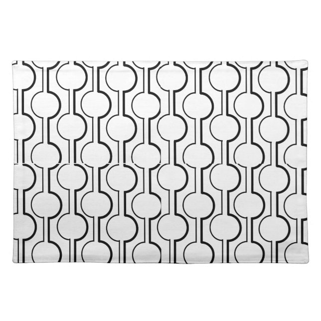 Split Circles Cloth Placemat (Front)