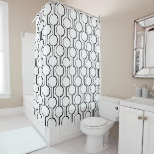 Split Circles Shower Curtain