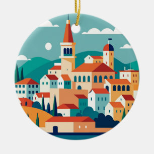 Split city Croatia  Ceramic Ornament