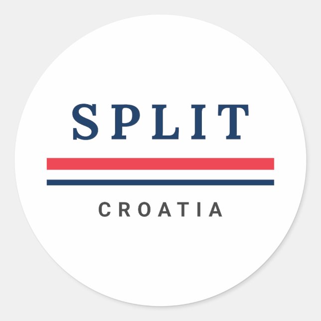 Split City Croatia Classic Round Sticker (Front)