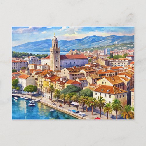 Split city Croatia  Postcard