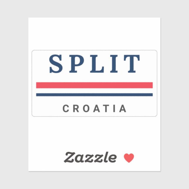 Split City Croatia Sticker (Sheet)
