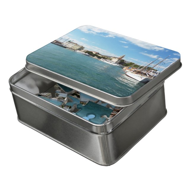 Split city port - Dalmatia, Croatia Jigsaw Puzzle (Lid Open)