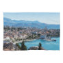 Split city seafront aerial view, Dalmatia, Croatia Kitchen Towel
