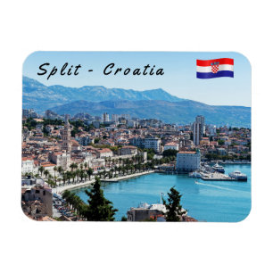 Split city seafront aerial view, Dalmatia, Croatia Magnet