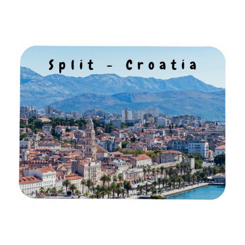 Split city seafront aerial view Dalmatia Croatia Magnet