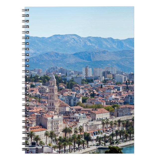 Split city seafront aerial view, Dalmatia, Croatia Notebook (Front)