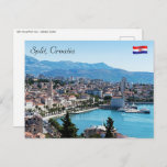 Split city seafront aerial view, Dalmatia, Croatia Postcard