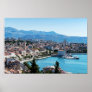 Split city seafront aerial view, Dalmatia, Croatia Poster