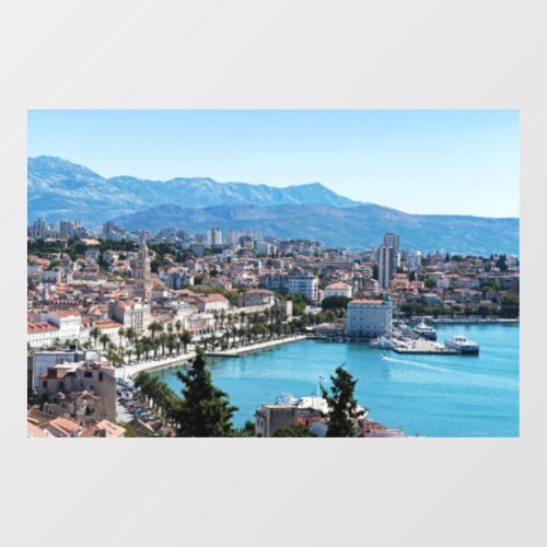 Split city seafront aerial view Dalmatia Croatia Window Cling