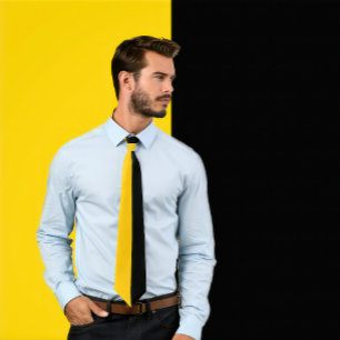 Split Color Black & Gold Necktie