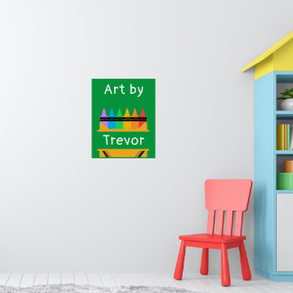 Split Crayon Box Personalized Kids Poster
