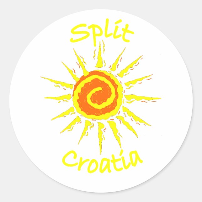 Split, Croatia Classic Round Sticker (Front)