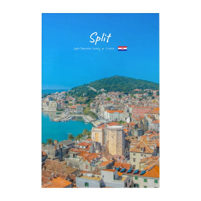 Split, Croatia - Coastal City Acrylic Print (Front)