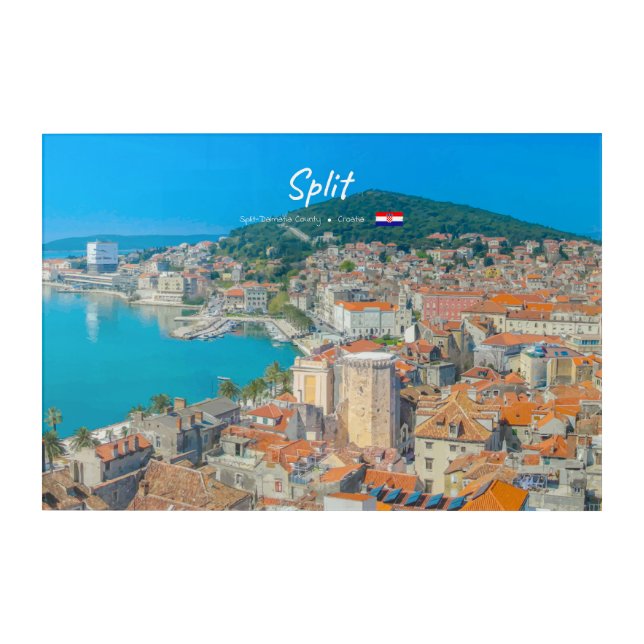 Split, Croatia - Coastal City Acrylic Print (Front)