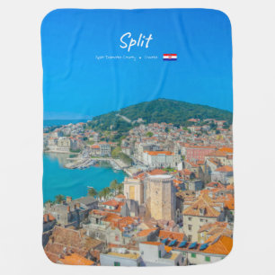 Split, Croatia - Coastal City Baby Blanket