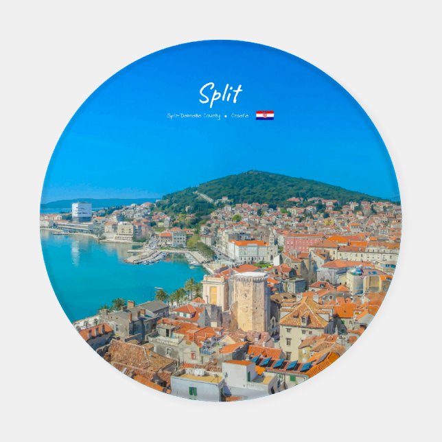 Split, Croatia - Coastal City Coaster Set (Single)