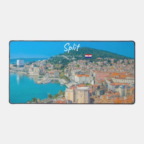Split, Croatia - Coastal City Desk Mat