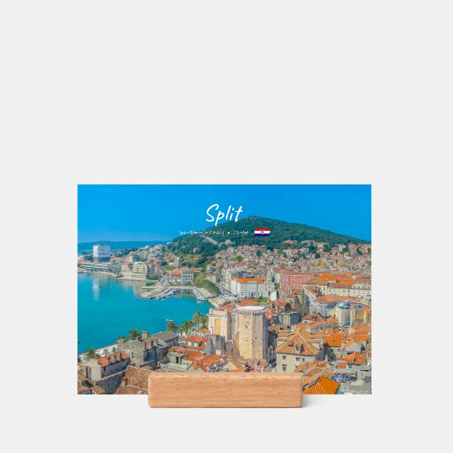 Split, Croatia - Coastal City Holder (Woodblock)