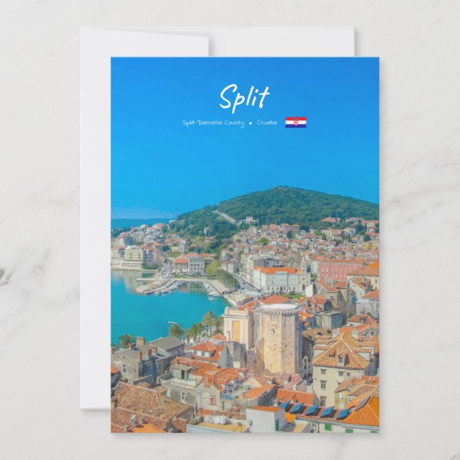 Split, Croatia - Coastal City Invitation (Front)