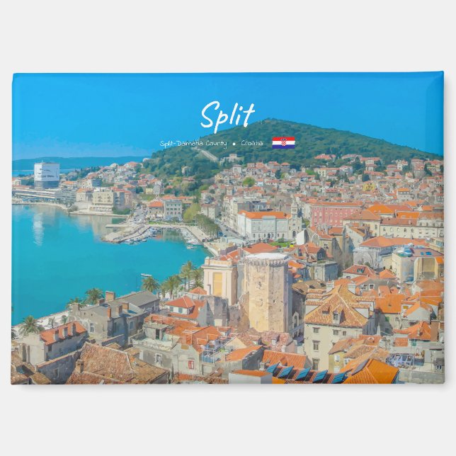 Split, Croatia - Coastal City Magnet (Front)