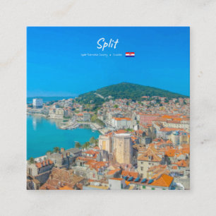 Split, Croatia - Coastal City Square Business Card