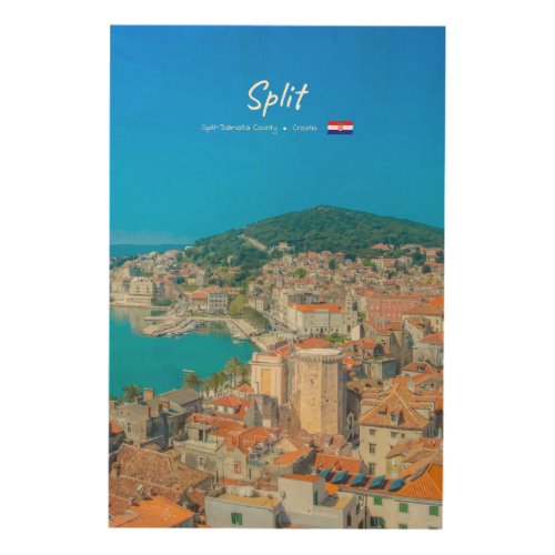 Split, Croatia - Coastal City Wood Wall Art