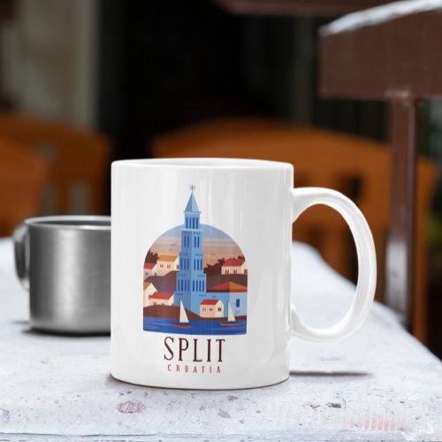 Split Croatia Dalmatia Vintage  Coffee Mug