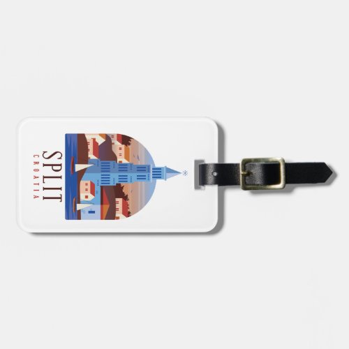 Split Croatia Dalmatia Vintage  Luggage Tag