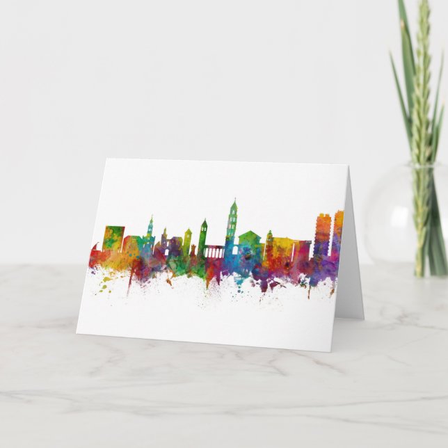 Split Croatia Skyline Card (Front)
