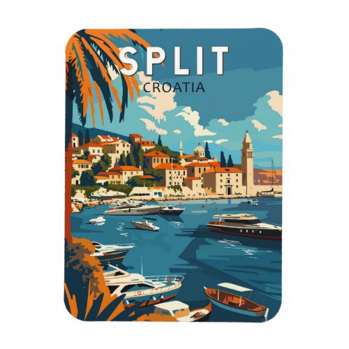 Split Croatia Travel Art Vintage Magnet