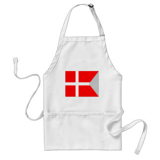 Split Denmark Flag Adult Apron