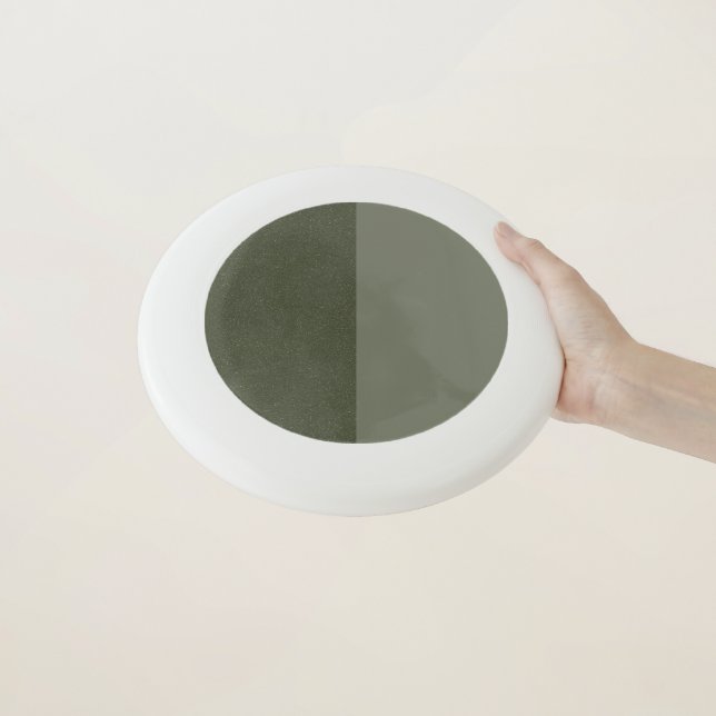 Split Design Green & White Frisbee – Customizable (In Hand)
