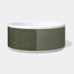 Split Design Moss Green Ceramic Pet Bowl - Custom<br><div class="desc">Make a bold yet refined statement with this split-design ceramic pet bowl in moss green. Featuring a vertical division—one half speckled, the other smooth—this piece turns utility into branding gold. The contrasting textures create dynamic visual impact while maintaining a muted, earthy palette that works across homes, shops, and events. Perfect...</div>