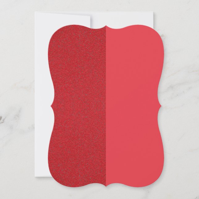 Split Design Tomato Red Flat Card – Customizable (Front)