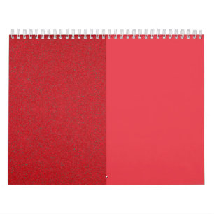 Split Design Tomato Red Wall Calendar – Customize