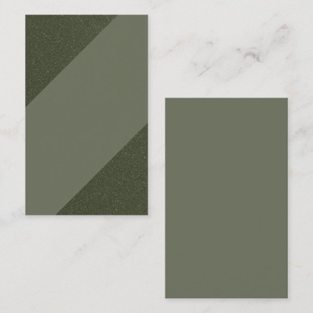 Split Diagonal Moss Green Card – Customizable (Front/Back)