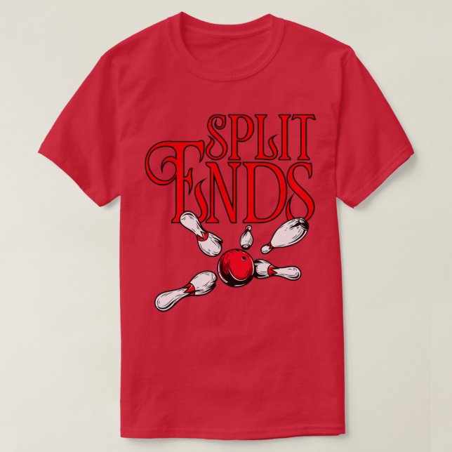 Split Ends funny bowling team name Scoop T-Shirt (Design Front)