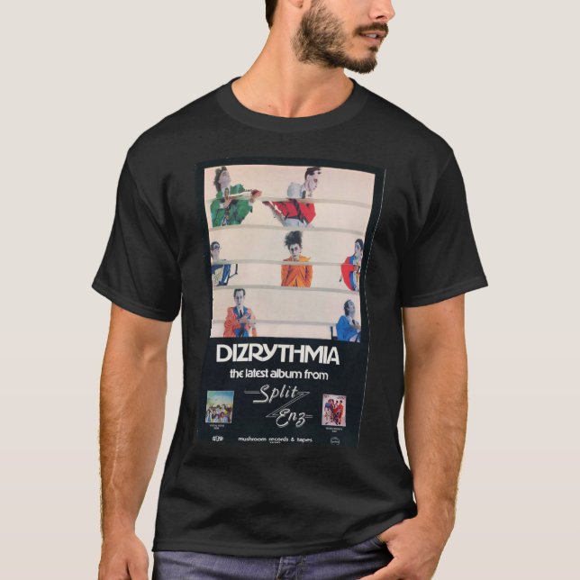 Split Enz Dizrythmia PosterSticker V-Neck T-Shirt (Front)