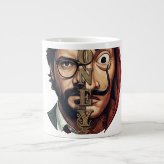 Split Face Mask Money Heist Giant Coffee Mug