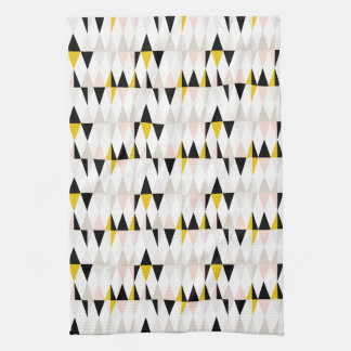 Split Geometric Triangle Pattern Kitchen Towel