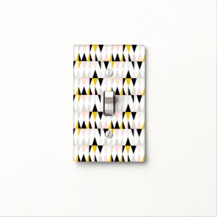 Split Geometric Triangle Pattern Light Switch Cover