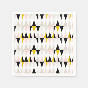 Split Geometric Triangle Pattern Napkins