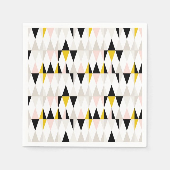 Split Geometric Triangle Pattern Napkins (Front)
